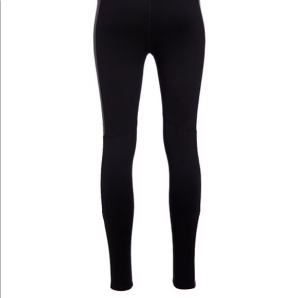 SPLENDID Studio Colour Block Panel Legging Pants Black Grey Contrast Sporty Gym - Picture 3 of 7